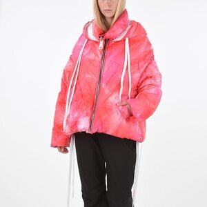 KHRISJOY
TIE DYE EFFECT DOWN JACKET WITH REMOVABLE HOOD sz 01